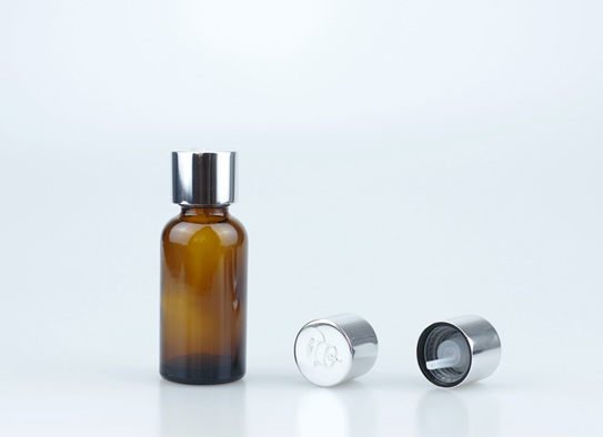 30ml Amber Glass Bottle With Aluminium CRC Cap For Essential Oil