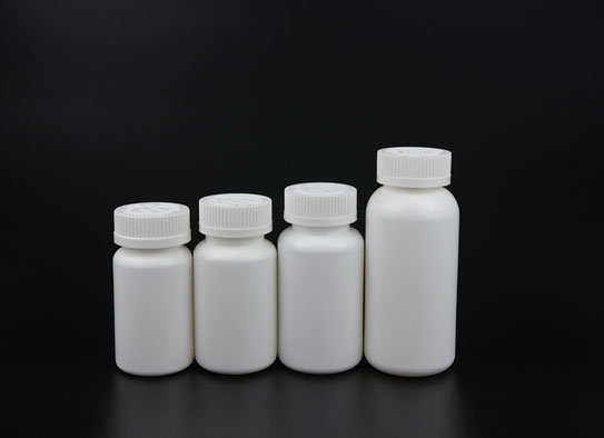 HDPE Solid White Plastic Bottle Pill Bottle With CRC Child Proof Cap