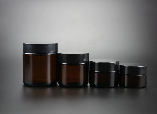 Amber Color Glass Jar For Cosmetic Cream