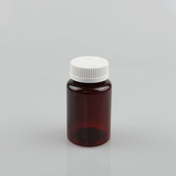 PET Amber Color Plastic Bottle Pill Bottle with Child Proof CRC Cap