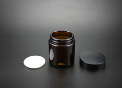 Amber Color Glass Jar For Cosmetic Cream