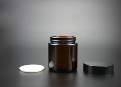 Amber Color Glass Jar For Cosmetic Cream