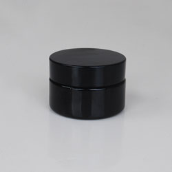 Anti-UV Solid Black Glass Cream Jar