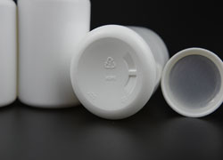 HDPE Solid White Plastic Bottle Pill Bottle With CRC Child Proof Cap